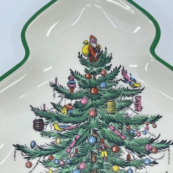 spode christmas trees shaped small ceramic dishmadein england - Picture 2 of 4
